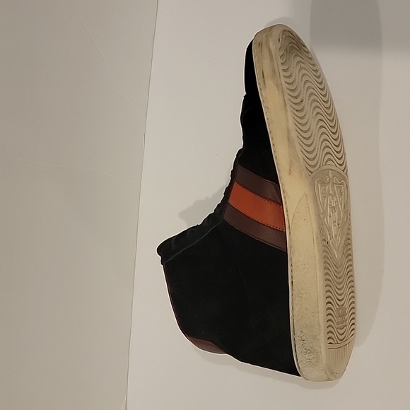 Gucci Authentic Suede High Top Web Coda UK 10 US 11 black suede red - Picture 10 of 10